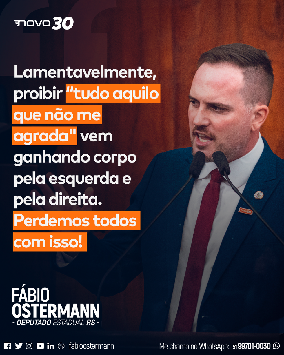 Frase Fábio - Proibir tudo aquilo que eu não gosto - Filme Danilo Gentili - Quote Fábio.pn