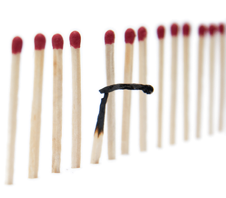 burnt matches image