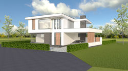 Visualisatie voorgevel villa