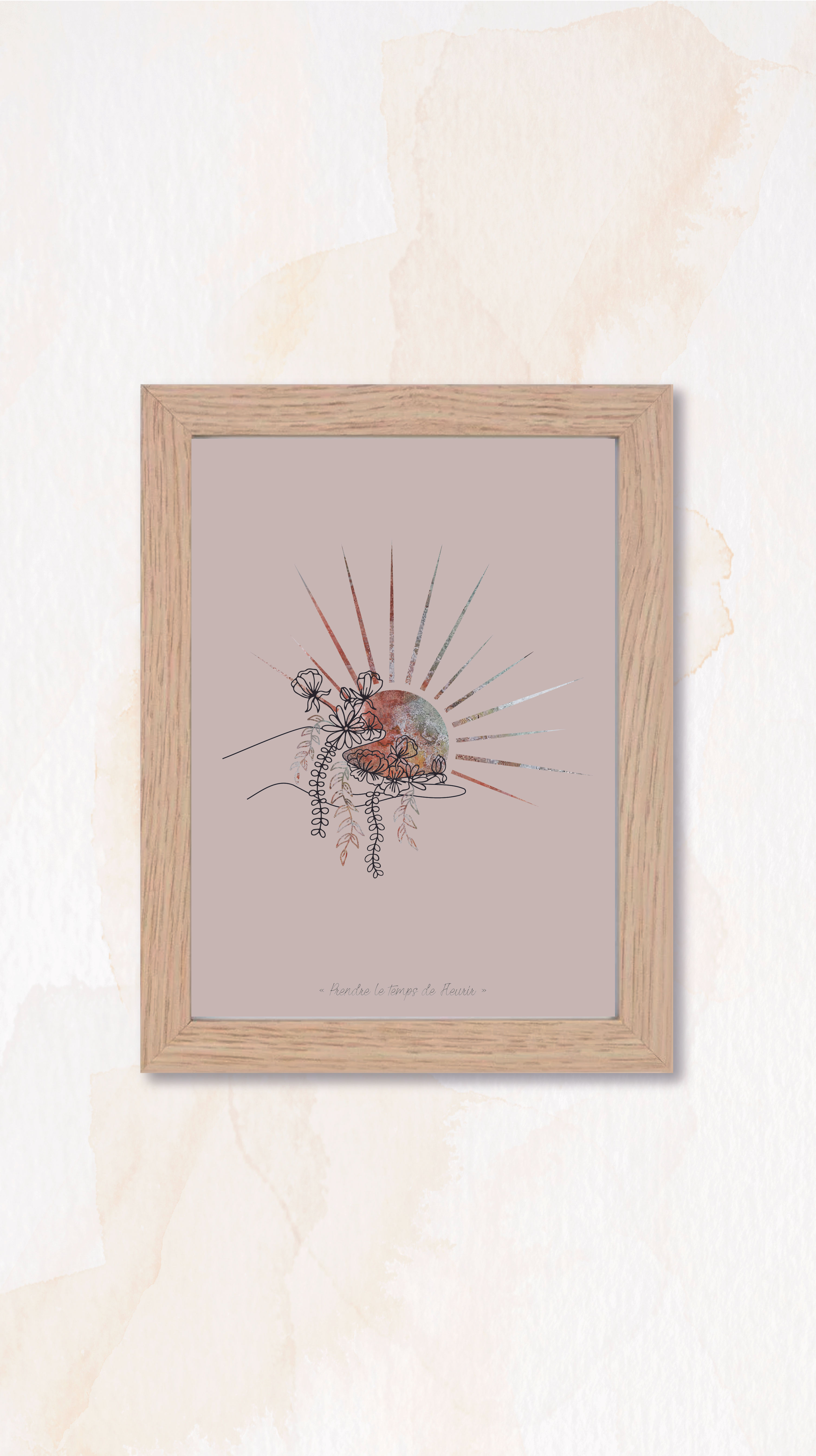 Poster encadré "Collection Fleurir"