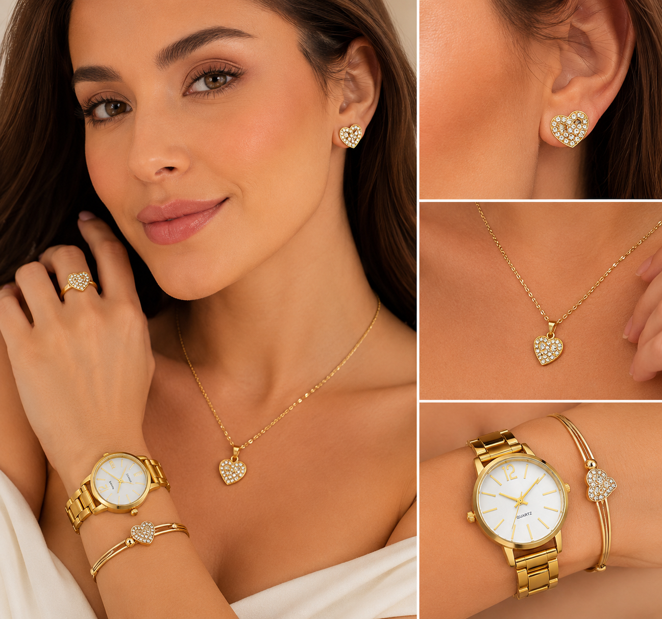 Golden Bloom Jewellery Set