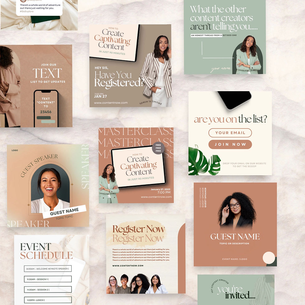 Thumbnail: 30 Neutral SQUARE Canva Templates
