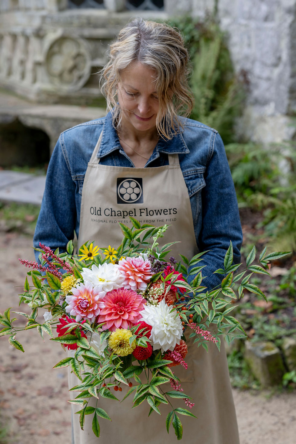 me looking down at bouquet (002)