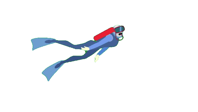 Diver Swimming