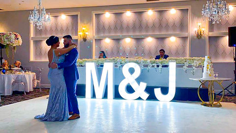 Iconic 120cm "M&J" Letter Lights