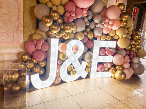 Iconic 120cm "J&E" Letter Lights