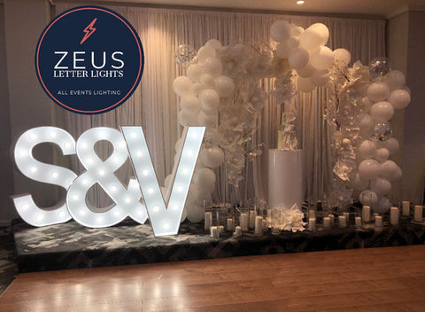 Iconic 120cm "S&V" Letter Lights