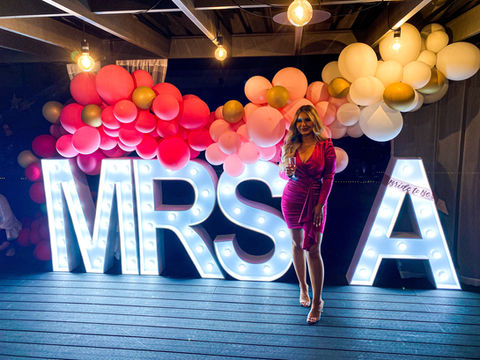 Iconic 120cm "MRS A" Letter Lights