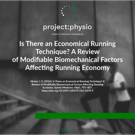 "Is There an Economical Running Technique? A Review of Modifiable Biomechanical Factors Affecting Running Economy,"