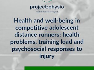 Health and well-being in competitive adolescent distance runners