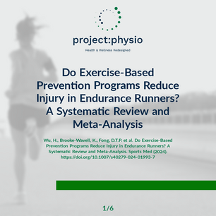 Do Exercise-Based Prevention Programs Reduce Injury in Endurance Runners? A Systematic Review and Meta-Analysis