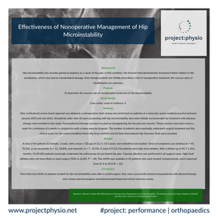 Effectiveness of Nonoperative Management of Hip Microinstability
