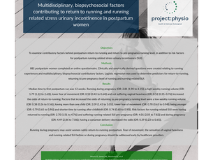Return to running and running related stress urinary incontinence in post partum women