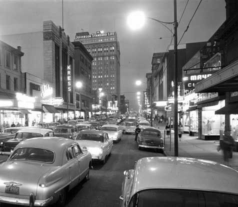 Downtown Greensboro circa 1958