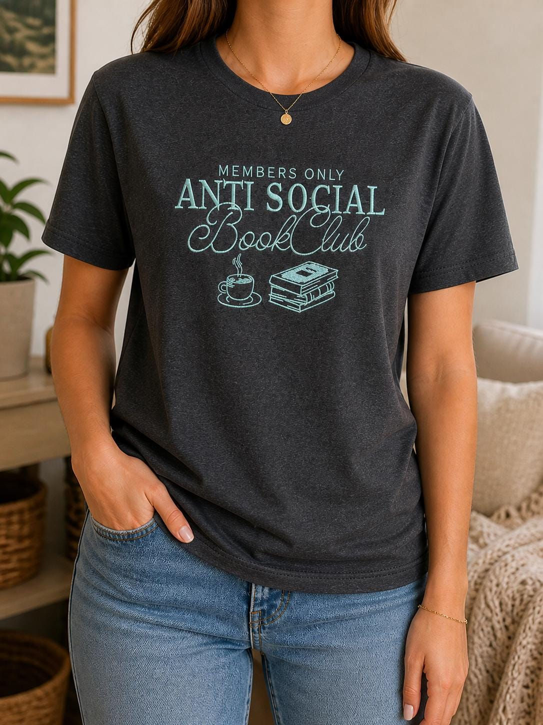 Organic Cotton Cozy Reader Tee, Book Lover Gift, Unisex T-Shirt