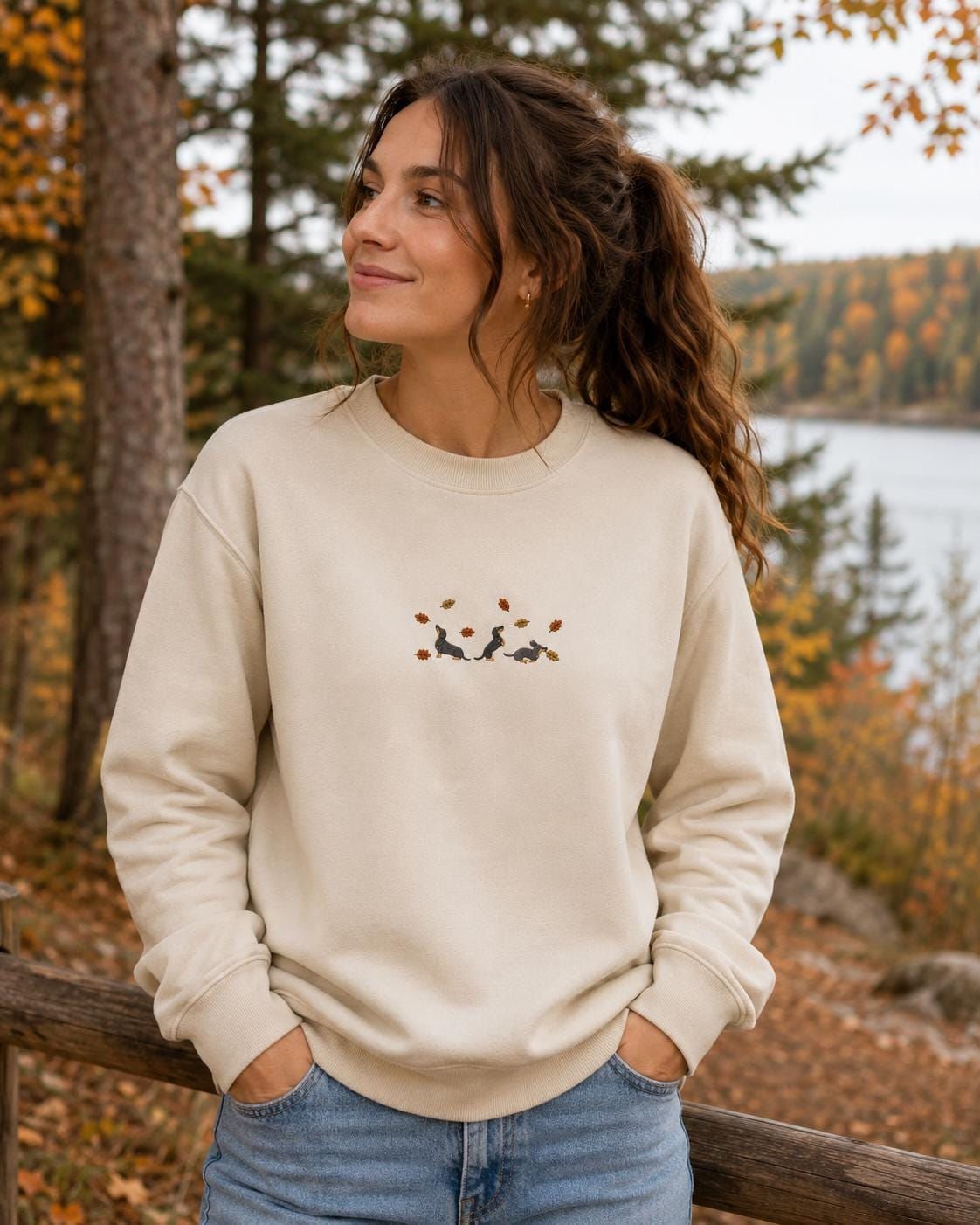 Dachshund Sweatshirt | Organic Cotton Crewneck | Wiener Dog Lover Gift