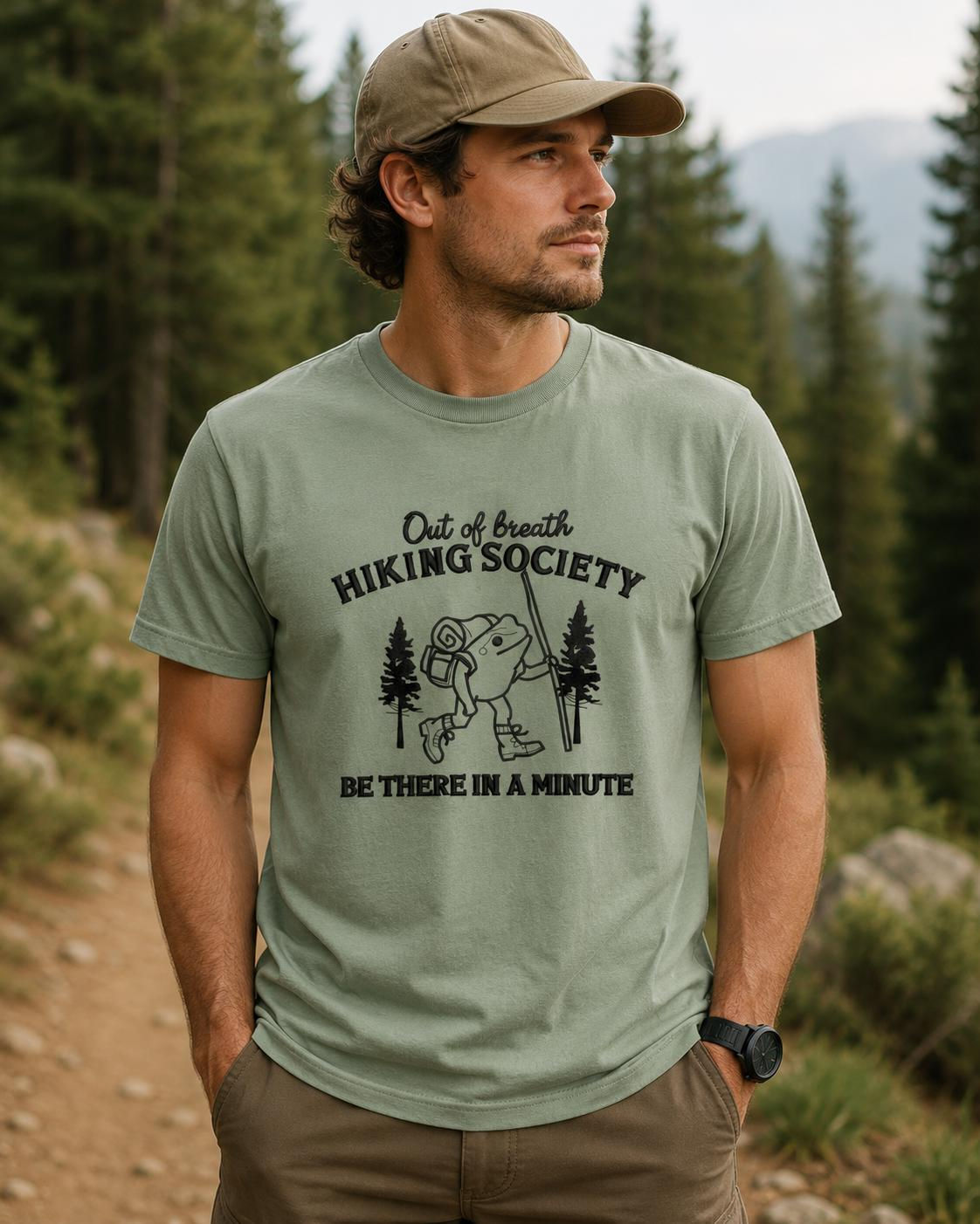 Hiking Society Embroidered Tee | Organic Cotton | Nature Lover Gift