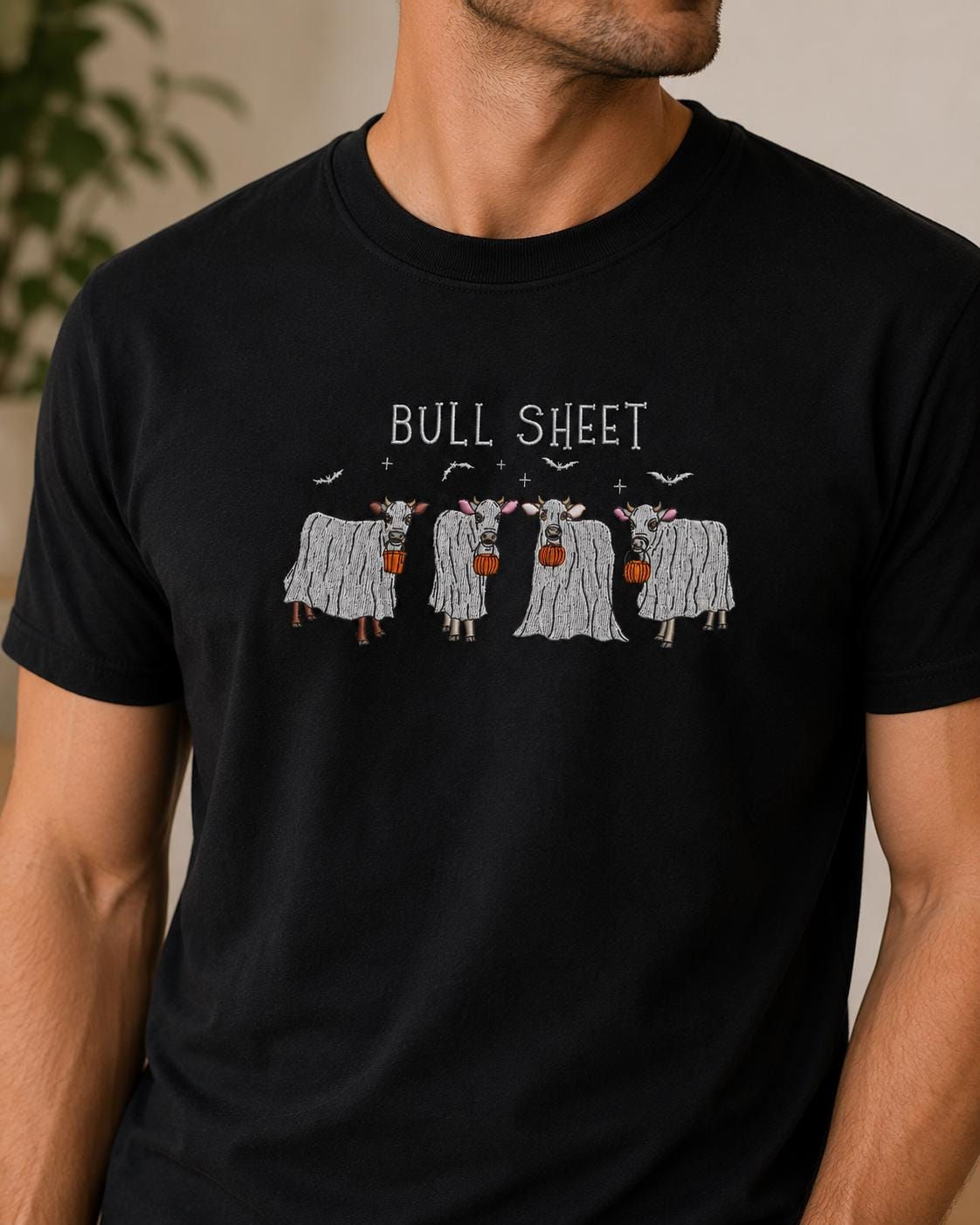 Ghost Cow Halloween T-Shirt | Funny Spooky Season Organic Cotton Tee