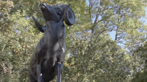 statue of unc ram 