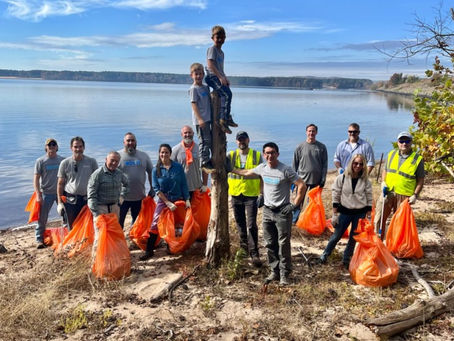 The BOLD Team works with the Clean Jordan Lake Project to clean storm water and recreation trash