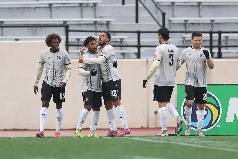 Brooklyn FC celebrates first goal of the match. April 25, 2026  (photo courtesy of Brooklyn FC)