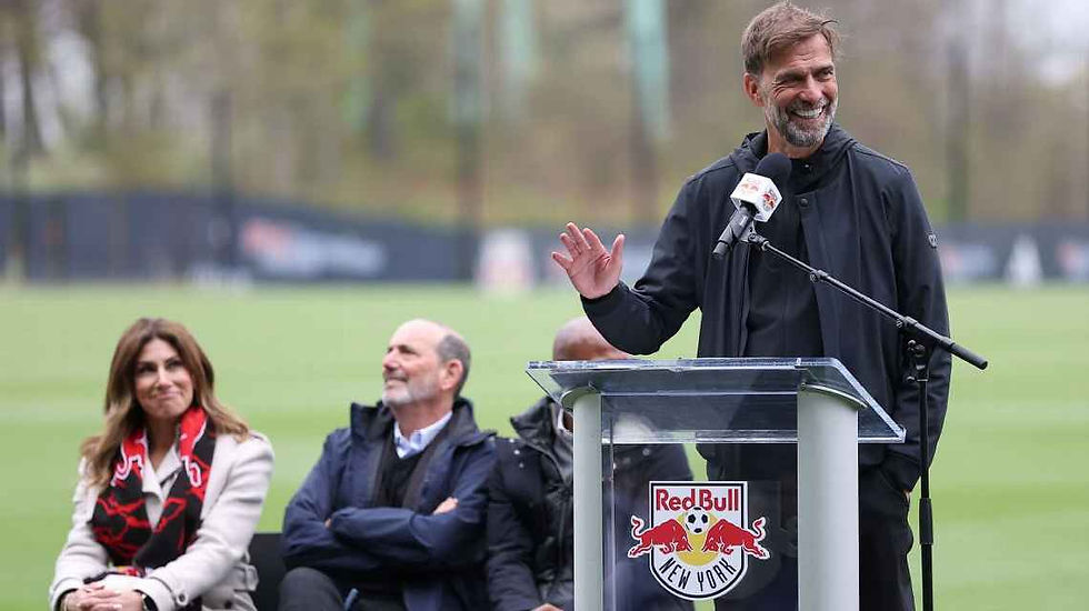 Klopp speaks at the official opening of the New York Red Bulls new training facility. (photo courtesy of Dustin Satloff)