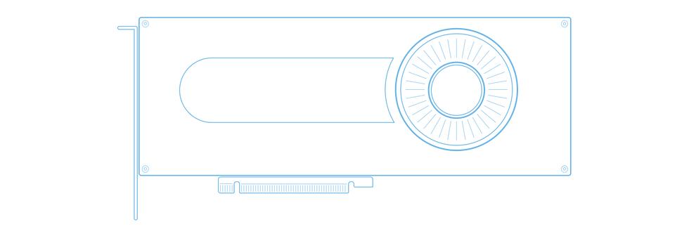 Outline image of a reference NVIDIA GPU