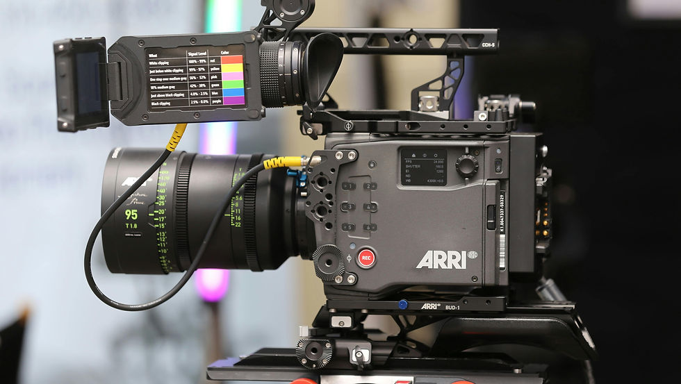 An image of an ARRI Alexa 35 cinema camera, which has an Open Gate sensor size of 27.99 x 19.22 mm