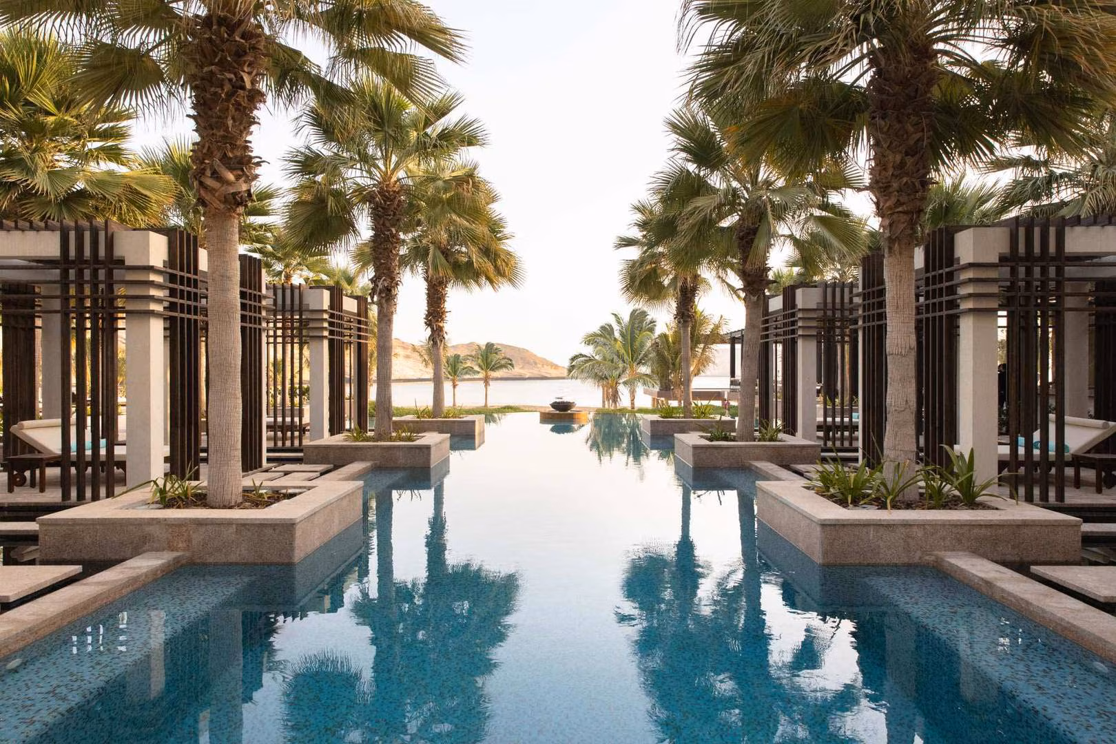 swimming pool view at Jumeirah Muscat Bay 