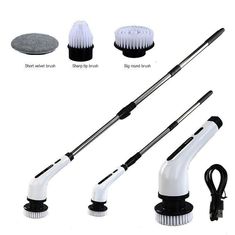 Extendable Wireless Electric Cleaning Brush Set (One Set)