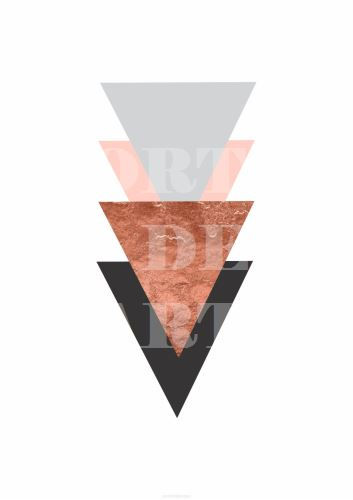 Miniatura: Quadro,Poster,Gravura,Escandinavo,Geométrico,Minimalista,Canvas,Triângulos,rosa,cinza,abstrato,decorativo,tela,comprar,copia,