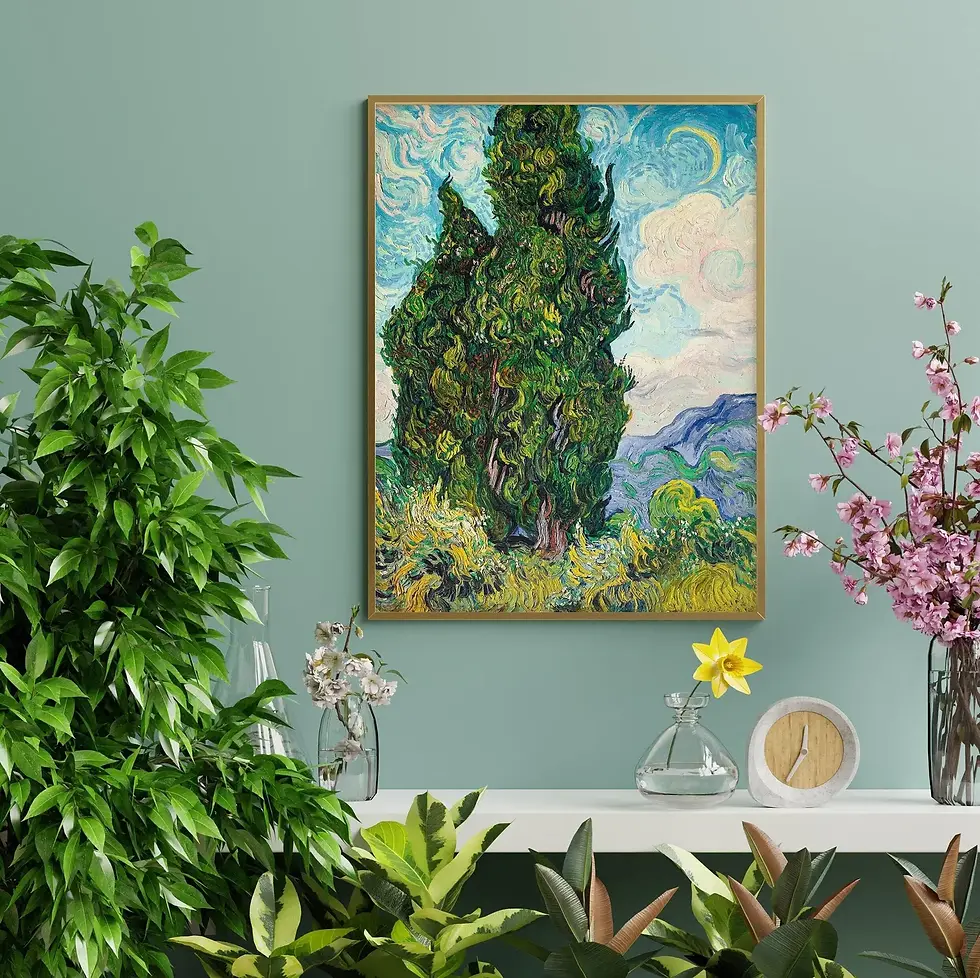 Miniatura: Van Gogh,Ciprestes,Cypresses,Museu Metropolitan New York,quadro,poster,gravura,canvas,replica,reprodução,pintura,comprar,cópi
