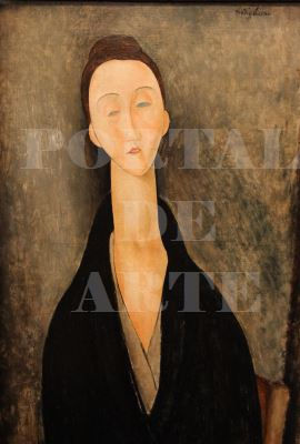 Miniatura: Modigliani,Retrato de Lunia Czechowska,poster,gravura,reprodução,réplica,canvas,releitura,tela,pintura,comprar,giclée,fine ar