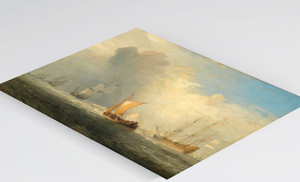 Miniatura: William Turner,Barcos de Travessia de Rotterdam,quadro,poster,gravura,replica,canvas,fine art,pintura,tela