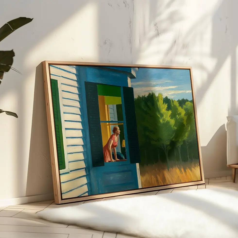 Miniatura: Edward Hopper,Manhã de Sol Cape Cod,Cape Cod Morning,realismo,poster,gravura,reprodução,réplica,canvas,comprar,tela,pintura