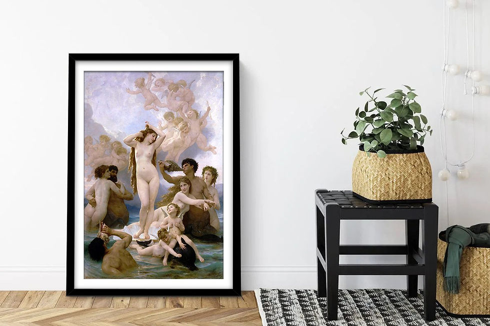 Miniatura: Bouguereau, Nascimento de Vênus, birth of venus, Quadro, poster, gravura, replica, reprodução, canvas, tela, pintura, anjos