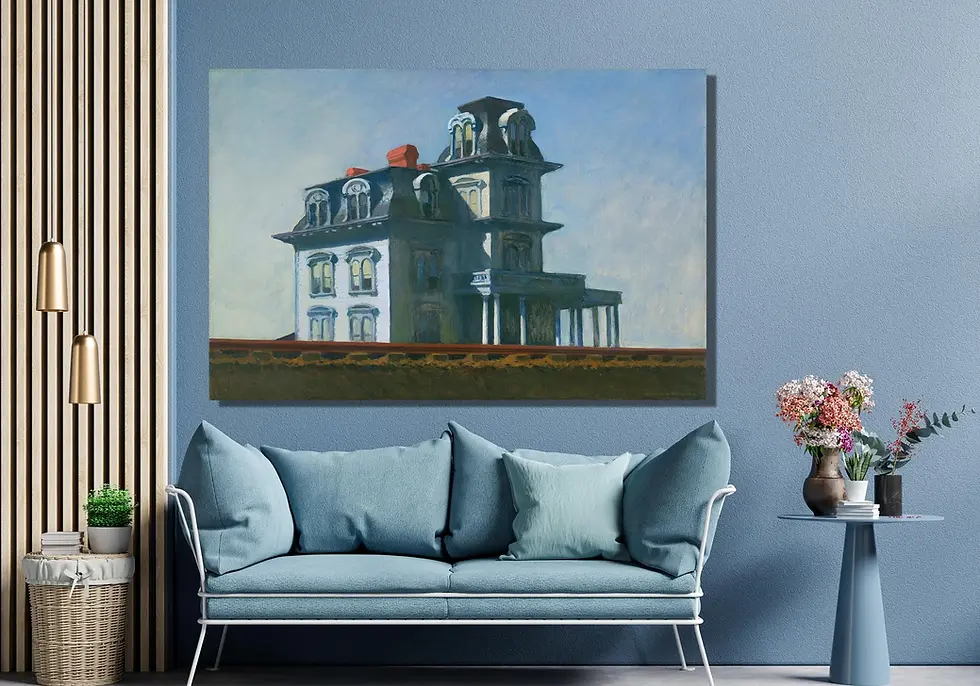 Miniatura: Edward Hopper,A Casa da Ferrovia,estrada de ferro,quadro,poster,replica,canvas,gravura,reprodução,tela,foto,pintura,comprar