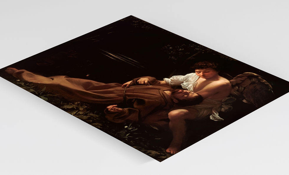 Miniatura: Caravaggio,São Francisco em Êxtase,quadro,reprodução,poster,canvas,gravura,replica,fototela,tela,pintura,comprar,fine art,gic