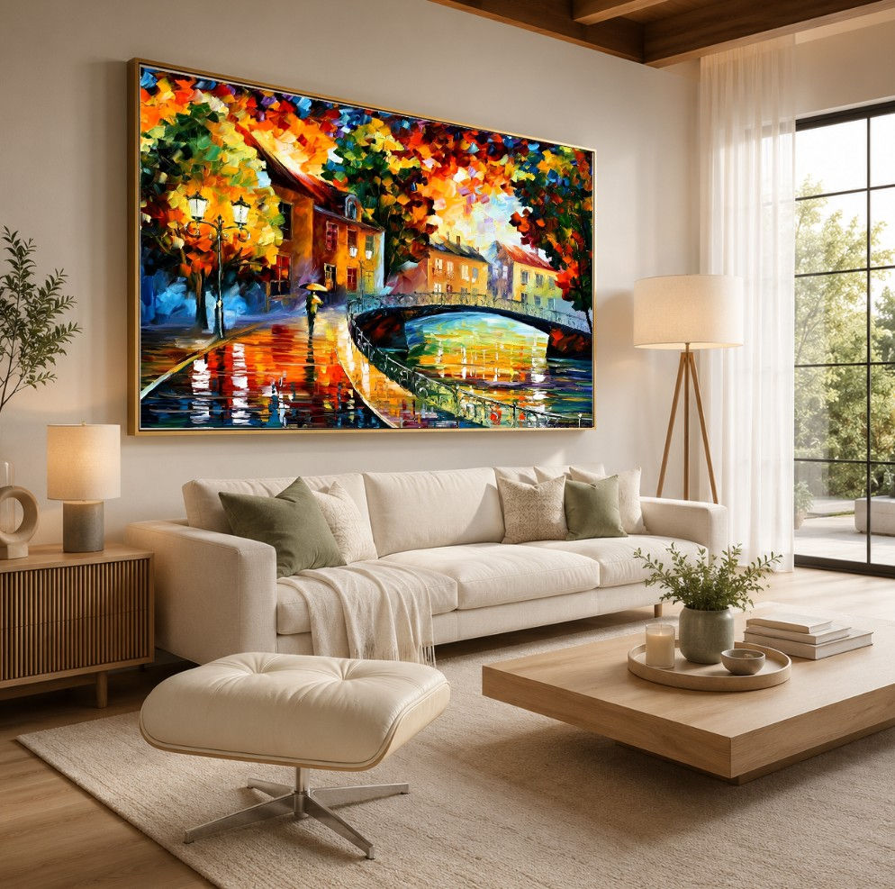 Leonid Afremov,Quadro Colorido para Sala,quadro,poster,replica,gravura,canvas,reprodução,tela,releitura,comprar,copia,pintura
