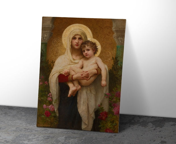Miniatura: Bouguereau,A Madonna das Rosas,quadro,reprodução,poster,canvas,gravura,replica,fototela,tela,pintura,comprar,fine art,giclée