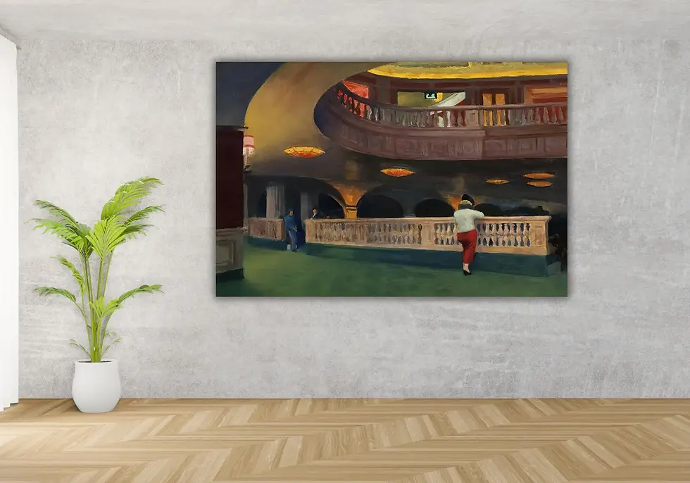 Miniatura: Edward Hopper,O Teatro Sheridan,Sheridan Theatre,quadro,reprodução,poster,canvas,gravura,replica,foto,pintura,comprar,copia