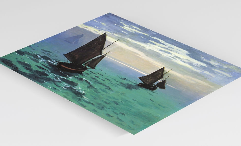 Miniatura: Monet,Barcos de Pesca no Mar,Calmo,quadro,poster,gravura,canvas,replica,reprodução,tela,pintura,comprar,cópia,fine art,giclée