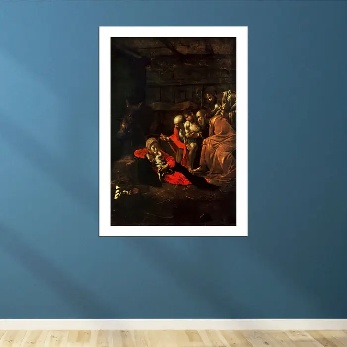 Miniatura: Caravaggio,Adoração dos Pastores,quadro,reprodução,poster,canvas,gravura,replica,fototela,tela,pintura,comprar,fine art,giclé