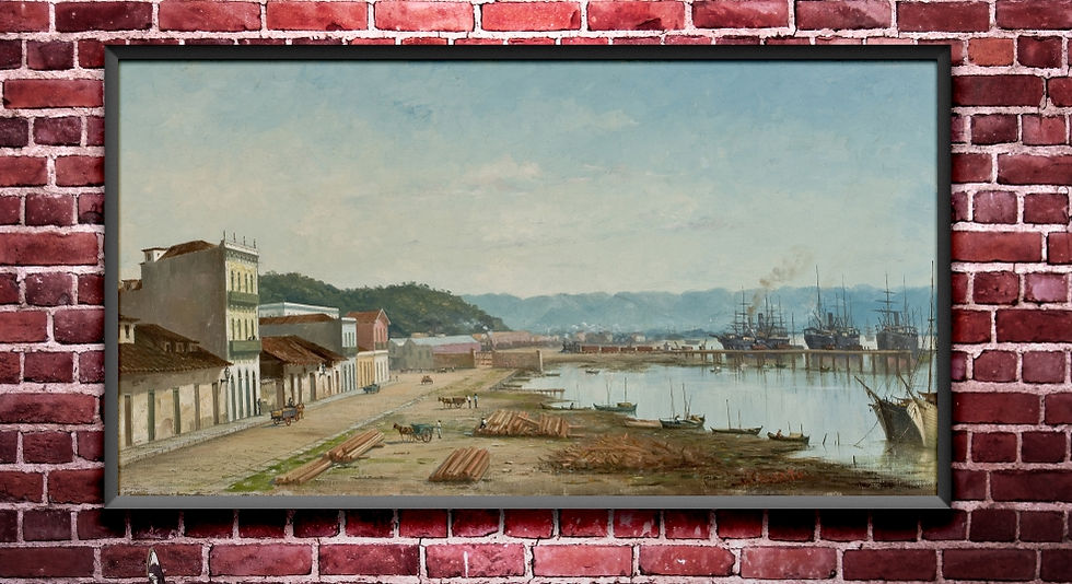 Miniatura: Benedito Calixto,Rampa do Porto do Bispo em Santos,MASP,1900,poster,replica,canvas,gravura,reprodução,comprar,pintura,copia