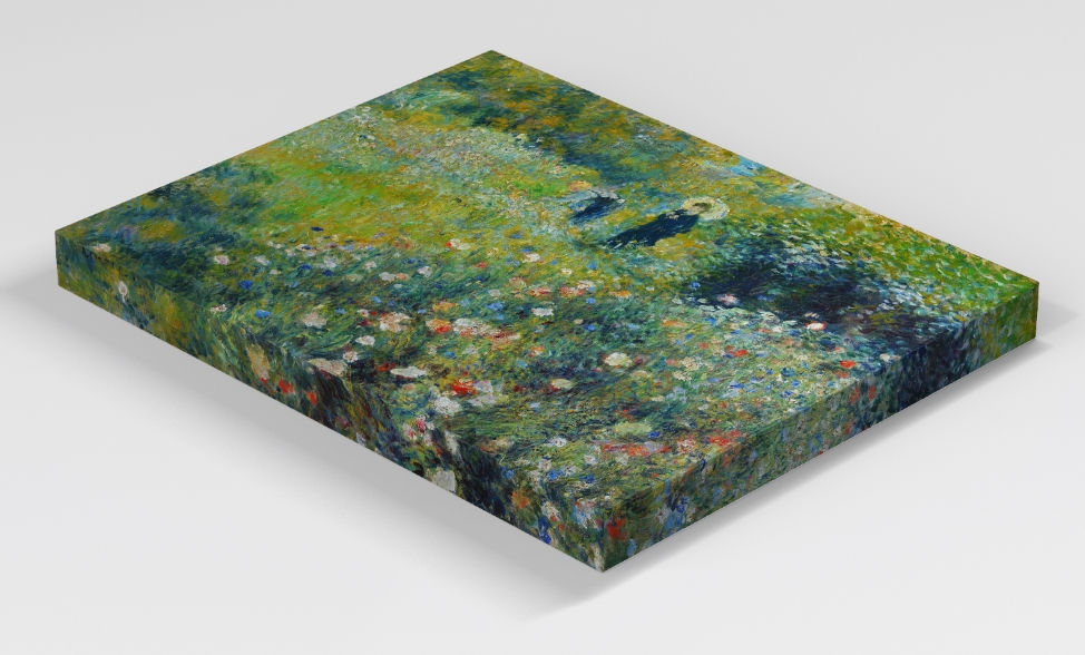Miniatura: Renoir,Mulher com um guarda-sol em um jardim,quadro,poster,replica,canvas,gravura,reprodução,tela,pintura,fine art,giclée