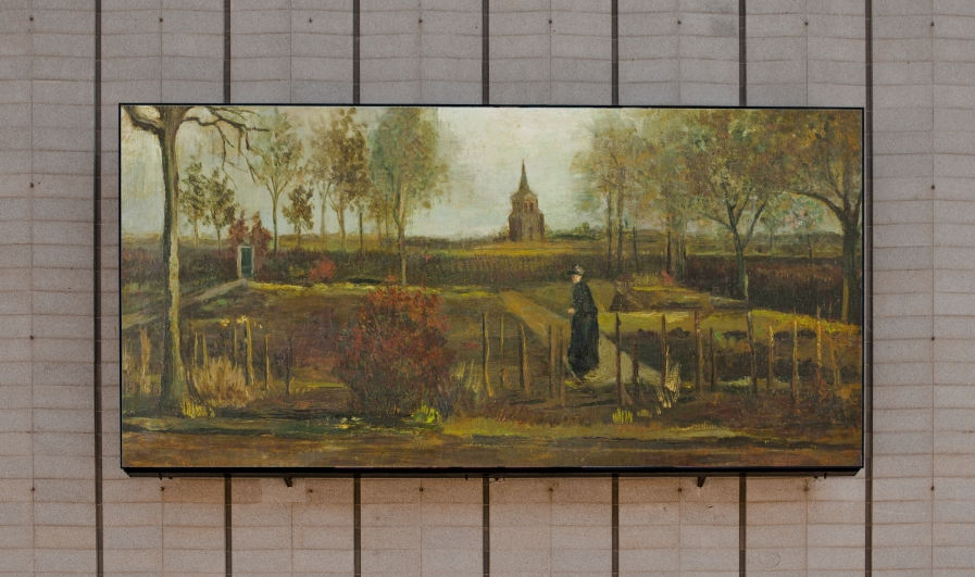 Van Gogh,jardim Paroquial de Nuenen na primavera,quadro,poster,canvas,gravura,réplica,reprodução,fine art,giclée,tela,comprar