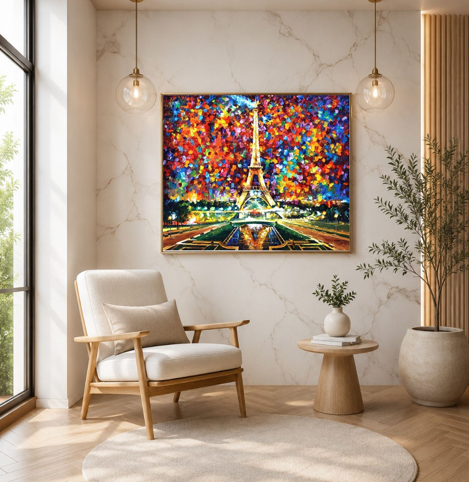 Miniatura: Leonid Afremov,Torre Eiffel,quadro,poster,replica,gravura,canvas,reprodução,tela,releitura,comprar,copia,pintura,obra,giclée