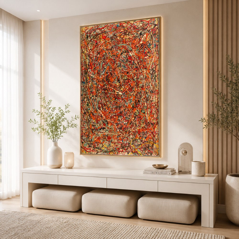 Pollock,abstrato,vermelho,fúria,fury,quadro,poster,replica,canvas,gravura,reprodução,tela,releitura,pintura,comprar,cópia,art