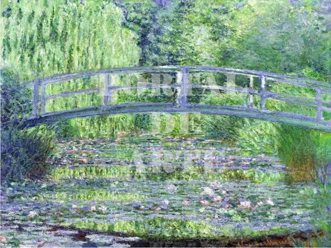 Miniatura: Monet,Lírio d'água e a Ponte Japonesa,quadro,poster,replica,canvas,reprodução,gravura,tela,comprar,copia,fine art,obra,pintur