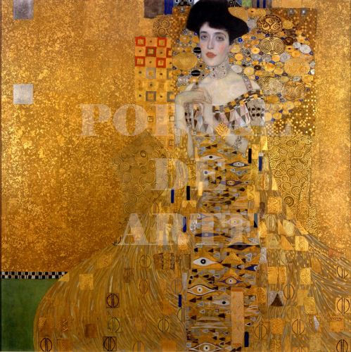 Miniatura: Gustav Klimt,Retrato de Adele Bloch Bauer,Mulher de dourado,dama dourada,quadro,poster,gravura,replica,canvas,reprodução,grav